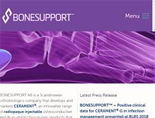 Tablet Screenshot of bonesupport.com